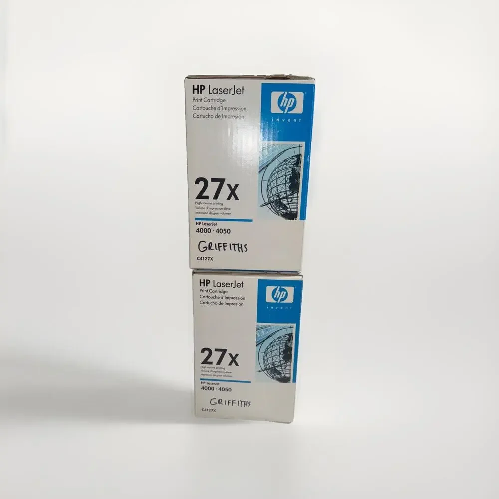 2x GENUINE HP C4127X 27X BLACK HIGH YIELD TONER 4000,4050 NEW SEALED RARE